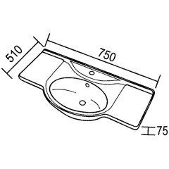 Комплект мебели Opadiris Тибет 75 белый
