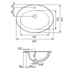 Раковина Cersanit Gamma арт. 31563