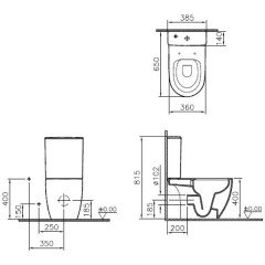 Унитаз VitrA Sento 9830B003-7204 Rim-ex