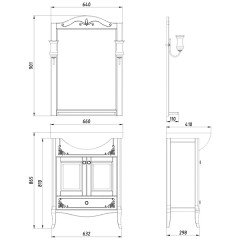 Комплект мебели ASB-Woodline Салерно 65 массив ясеня