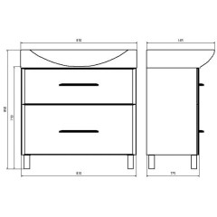 Тумба с раковиной ASB-Mebel Андрия 85