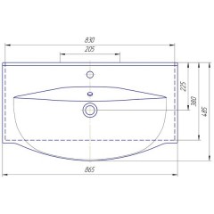Тумба с раковиной ASB-Mebel Андрия 85