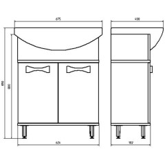Комплект мебели ASB-Mebel Мираж 65
