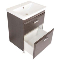 Тумба с раковиной Style Line ElFante Лотос 60 напольная венге