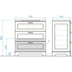 Тумба под раковину Style Line Прованс 75 ЛС-00000473