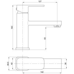 Смеситель для раковины Bennberg 111020 Chrome