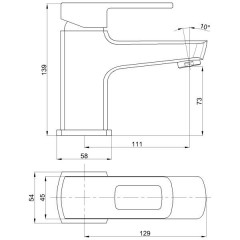 Смеситель для раковины Bennberg 111023 Chrome