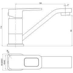 Смеситель для раковины Bennberg 11P021 Chrome
