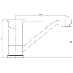 Смеситель для раковины Bennberg 11P122 Chrome