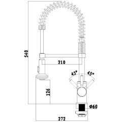 Смеситель для кухни Bennberg 20P313 Chrome