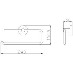 Полотенцедержатель Bennberg BA 16 Chrome