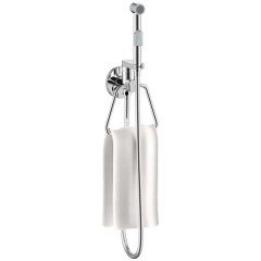 Смеситель с гигиеническим душем встраиваемый Rossinka Silvermix X25-55 с полотенцедержателем