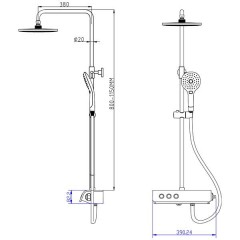 Душевая система Gllon GL-SF2033LW-S