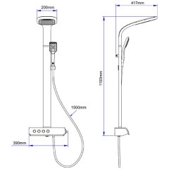 Душевая система Gllon GL-SF2036LW-S