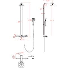 Душевая система Gllon GL-SF2060LW-T-NS