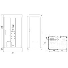 Душевая кабина Eago DZ1003F12 W с баней