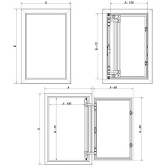 Люк под плитку Практика Евроформат ЕТР 600x600