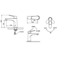 Смеситель для раковины Bravat Eler F1191238CP-RUS