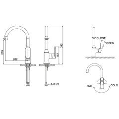 Смеситель для кухни Bravat Opal F7125183CP-RUS