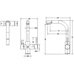 Смеситель для кухни Bravat Palace F729261CP-RUS