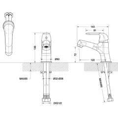 Смеситель для раковины Bravat Simple F1135193CP-RUS