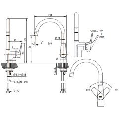 Смеситель для кухни Bravat Vega F7119177CP-3