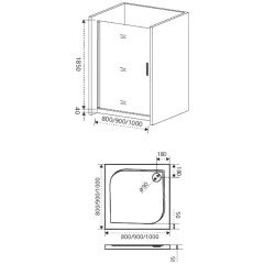 Душевая дверь GooDDooR Fantasy DR-80-F-CH