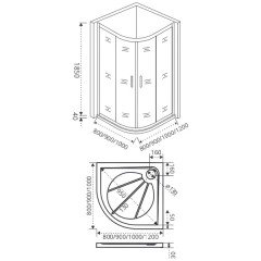 Душевое ограждение GooDDooR Infinity R-80-G-CH