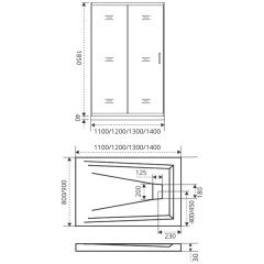 Душевая дверь GooDDooR Infinity WTW-130-S-CH