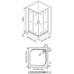 Душевое ограждение GooDDooR Jazze CR-100-G-BR