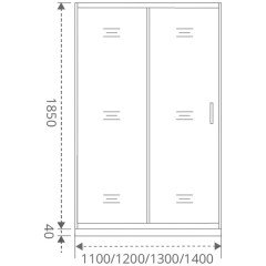 Душевая дверь GooDDooR Latte WTW-110-G-WE