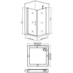 Душевое ограждение GooDDooR Pandora CR-80-T-CH