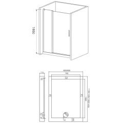 Душевая дверь GooDDooR Pandora WTW-140-T-CH