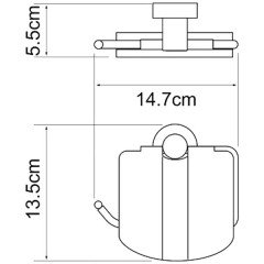 Держатель туалетной бумаги с крышкой WasserKRAFT Donau K-9425