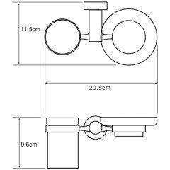 Держатель стакана и мыльницы WasserKRAFT Donau K-9426