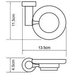 Мыльница стеклянная WasserKRAFT Donau K-9429