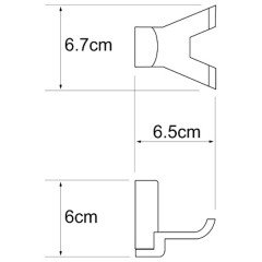 Крючок двойной WasserKRAFT Leine White K-5023DWHITE