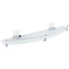 Полка стеклянная с ограничителем WasserKRAFT Leine White K-5044WHITE