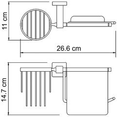 Держатель туалетной бумаги и освежителя WasserKRAFT Lippe K-6559