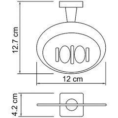 Мыльница металлическая WasserKRAFT Lippe K-6569