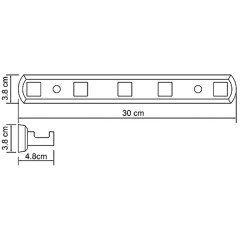 Планка с 5-ю крючками WasserKRAFT Lippe K-6575
