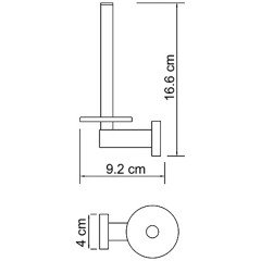 Держатель туалетной бумаги вертикальный WasserKRAFT Lippe K-6597