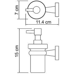 Дозатор жидкого мыла WasserKRAFT Lippe K-6599