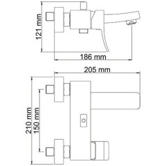 Смеситель для ванны WasserKRAFT Aller 1061