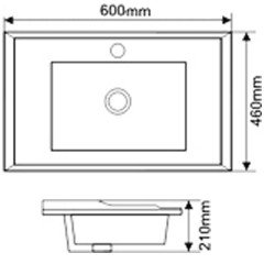 Раковина мебельная Melana MLN-F60