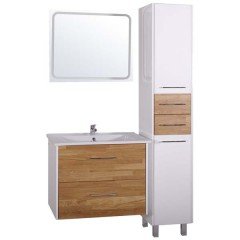 Тумба с раковиной ASB-Woodline Оскар 75 дуб золотой массив дуба
