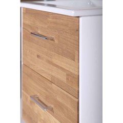 Тумба с раковиной ASB-Woodline Оскар 75 дуб золотой массив дуба