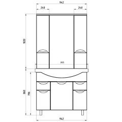 Комплект мебели ASB-Mebel Мессина 100 белый