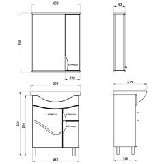 Комплект мебели ASB-Mebel Альфа 65 белый ясень