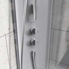 Душевая кабина IDO Showerama 10-5 Comfort пятиугольная 100x100 стекло прозрачное, профиль белый
